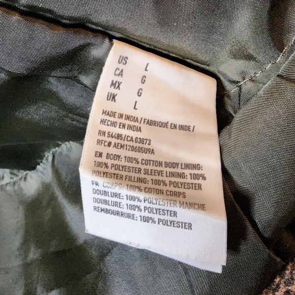 American Eagle Mens Western Aztec Flannel Jacket Quilt Lined Shacket Large Retro - Picture 7 of 10